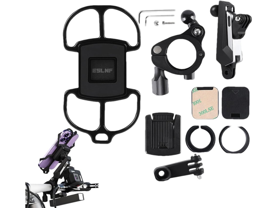 Soporte Para Teléfono De Bicicleta De 360 Grados, Clip Universal, Rotación Ajustable.