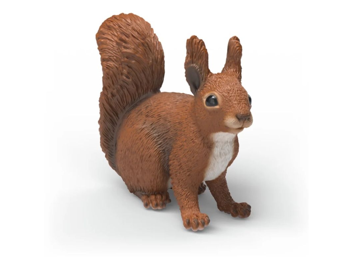 Ardilla marrón pequeña en miniatura de Schleich con cola grande 14936