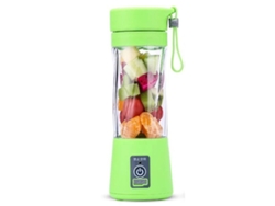 Batidora Portátil Recargable Verde – Compacta, Potente e Ideal para Smoothies y Zumos Naturales