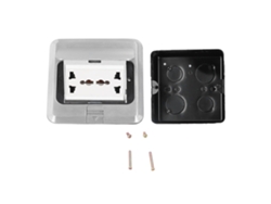 Enchufe De Suelo Empotrable, 6 Orificios, Aluminio, Con Amortiguador, 13a 250v