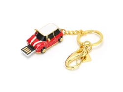 Memoria Usb 2.0 128gb Pendrive Modelo Coche Metal Cartoonesco Rojo Accesorios Ordenador Regalo