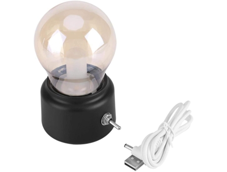 Raguso creativo retro noche luz USB recargable LED lámpara de mesa de ahorro de energía lámpara decorativa lámpara de noche lámpara de escritorio (...