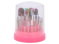 Set De 45 Brocas Para Taladro De Uñas Herramienta De Manicura Para Pulir Y Afilar Uñas Para Salón Y Hogar (rosa)