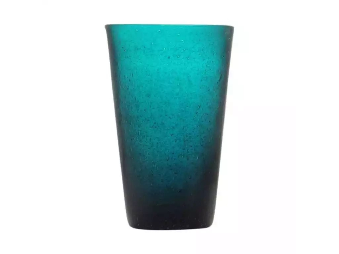 Memento Bicchiere Por Bebida En Vetro Soffiato Petrolio