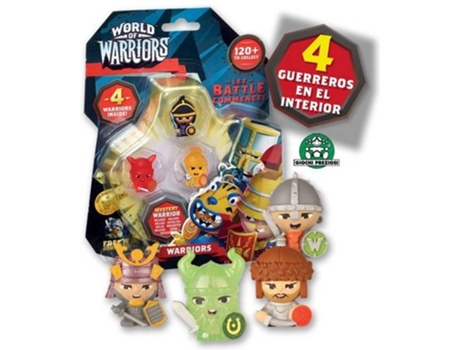 Conjunto de Figuras de Acción GIOCHI PREZIOSI World of Warriors (4 unidades)