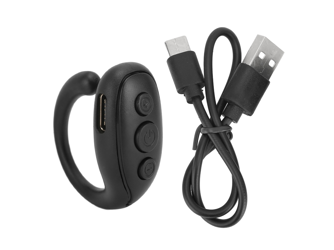 Anillo De Control Remoto Bluetooth Para Cámara Abs Con Batería De Larga Duración Para Teléfonos Móviles Y Tabletas - Negro