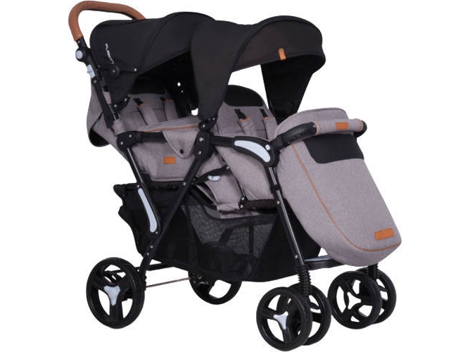 Carrito de Bebé Gemelos EASYGO Fusion Gris Fox