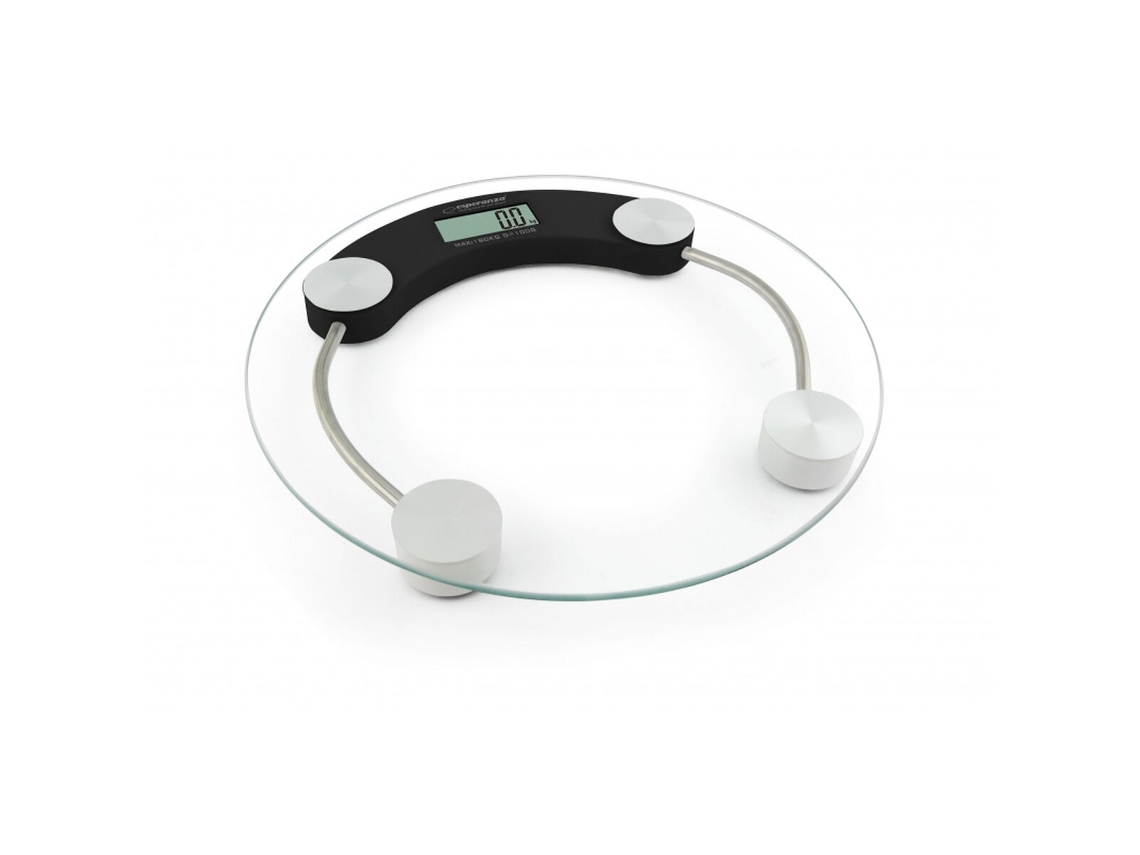 Báscula Digital de Baño ESPERANZA EBS007K Negro Vidrio
