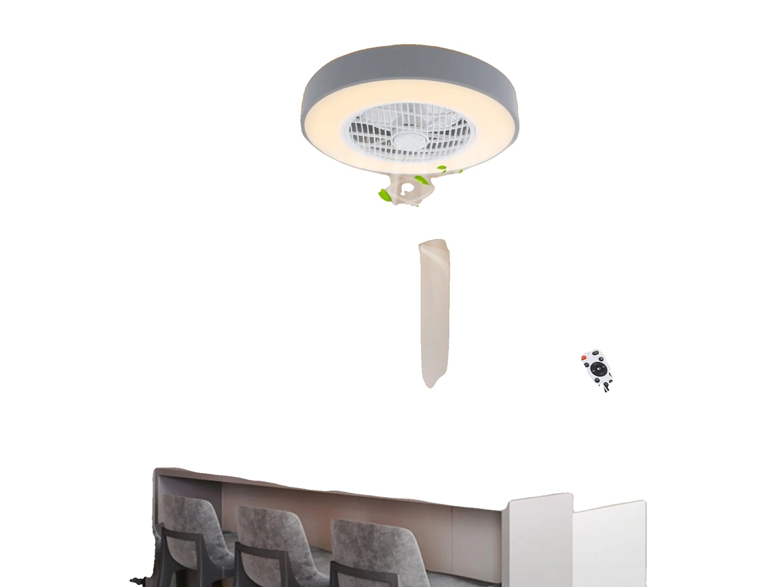 Ventilador de techo con luz y control remoto, 6 velocidades, OEM