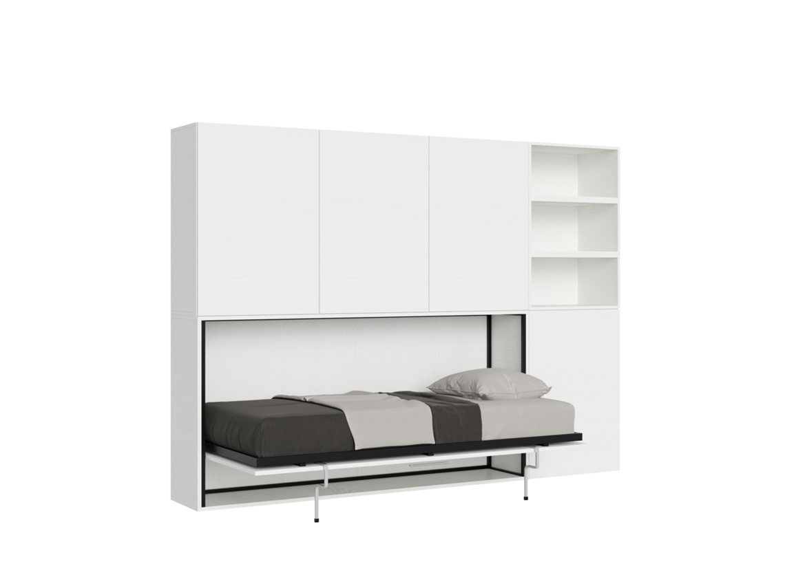 Cama con Colchón Individual Kando Fresno ITAMOBY Blanco (220x100x116cm)