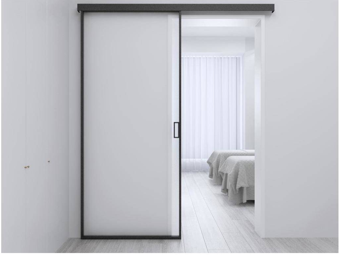 águila Corredor Anuncio Puerta Corredera Cristal Templado Esmerilado VENTE-UNIQUE Linci ( Transparente - Cristal, Metal - 73x4.5x205 cm) águila Corredor Anuncio Puerta Corredera Cristal Templado Esmerilado VENTE-UNIQUE Linci ( Transparente - Cristal, Metal - 73x4.5x205 cm)