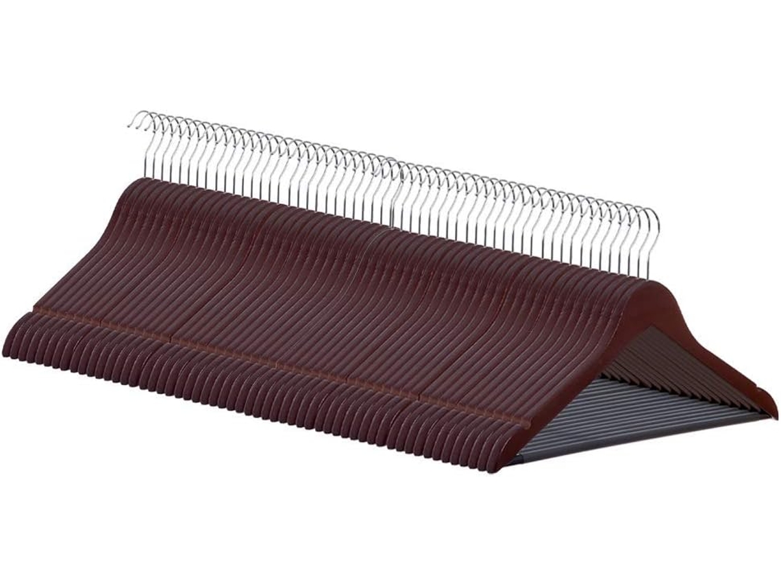 Percha Antideslizante CAOBA Lote 10 Unidades