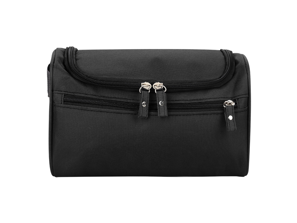 Bolsa De Almacenamiento Portátil E Impermeable Para Afeitarse, Champú Y Para Viajes - Nylon Resistente (negro)