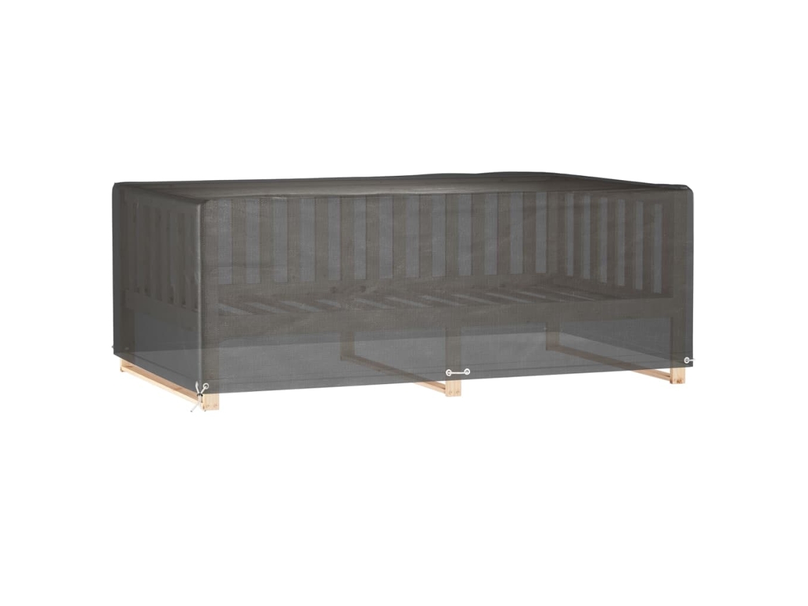 Maison Exclusive - Fundas Muebles Jardín 2 Uds 12 Ojales Rectangular 213x132x75 Cm