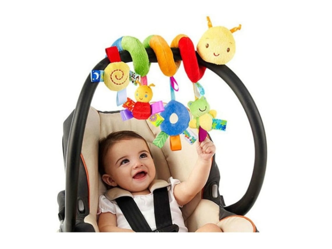 Ats-juguete De Cuna Con Cascabeles, Colgante Para Cochecito Bebé, Juguete Espiral De Peluche Con Animales Para Bebés