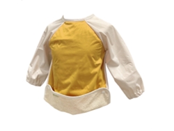 Babero amarillo con mangas Smikels, babero impermeable para bebé