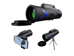 Telescópio Monocular Monocular Adulto 12x50 Observação De Pássaros Acampamento Caça Concerto Jogo De Bola De Viagem Preto Saisiyiky