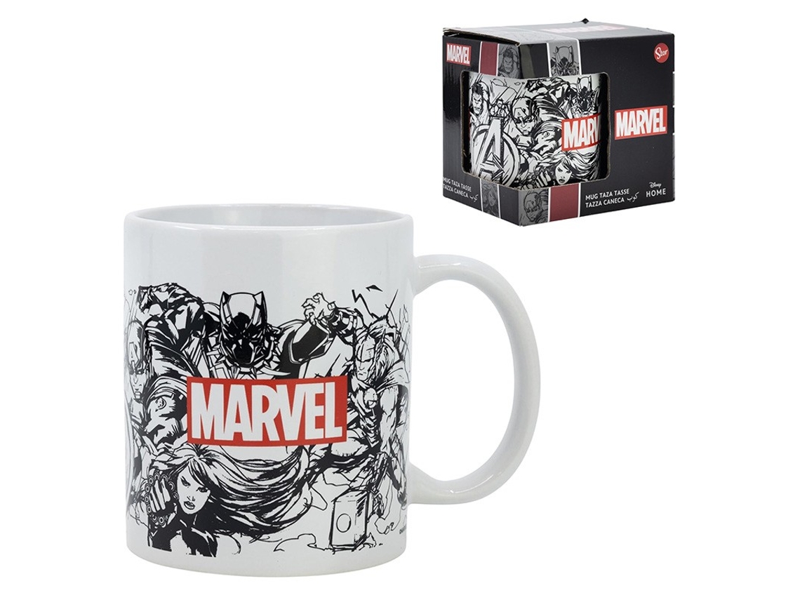 Taza Ceramica Marvel Pattern 325 Ml En Caja Regalo