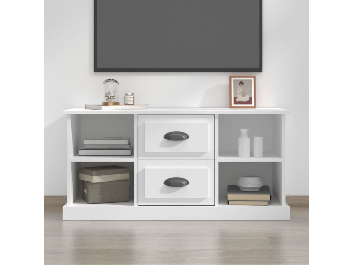 Mueble para TV | Armario para TV | Mueble de TV 99,5x35,5x48 cm, Derivados de madera, Blanco