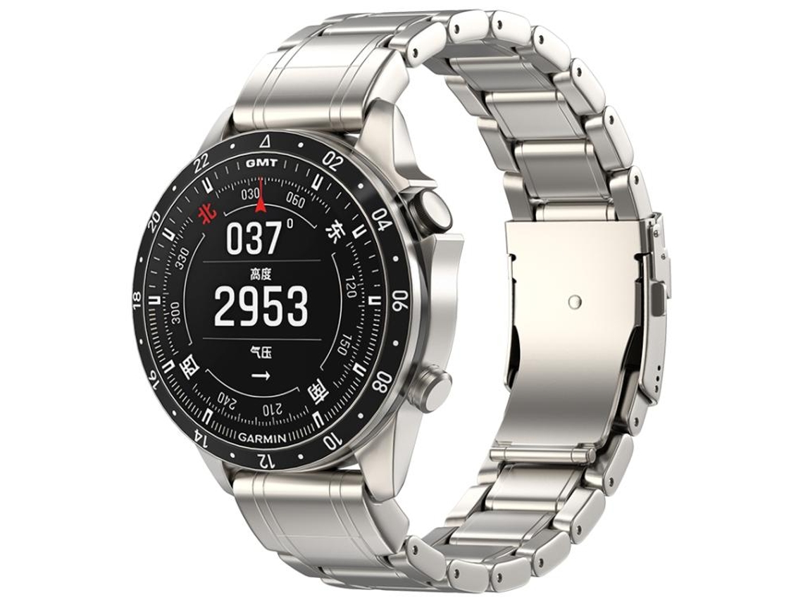 Correa Garmin (26 mm) - Titanio puro - Hebilla de seguridad