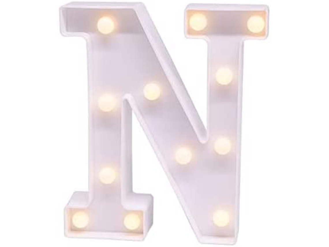 Letras com Luzes Led para Decoração de Interiores N