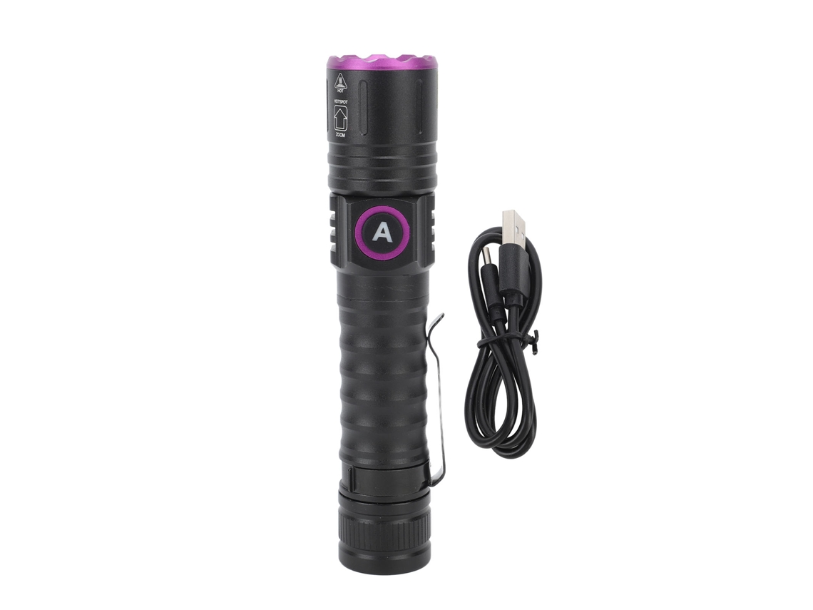 2026-linterna Uv 395nm Recargable Usb Portátil Para Detección De Manchas De Mascotas Y Orina De Perro