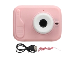 Minicámara portátil infantil de 2 pulgadas con 20 MP, doble cámara frontal y trasera, con flash, color rosa. TAISHENGDA