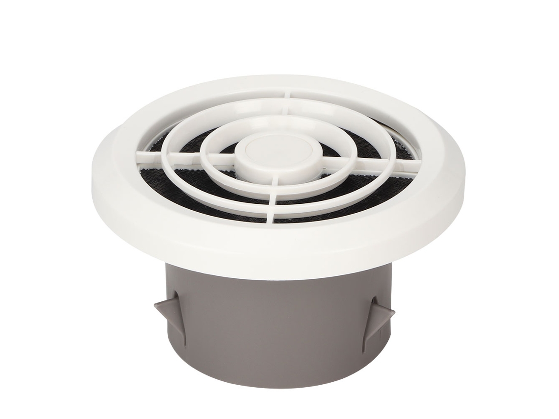 Rejilla de ventilación redonda ajustable de 75 mm para interior