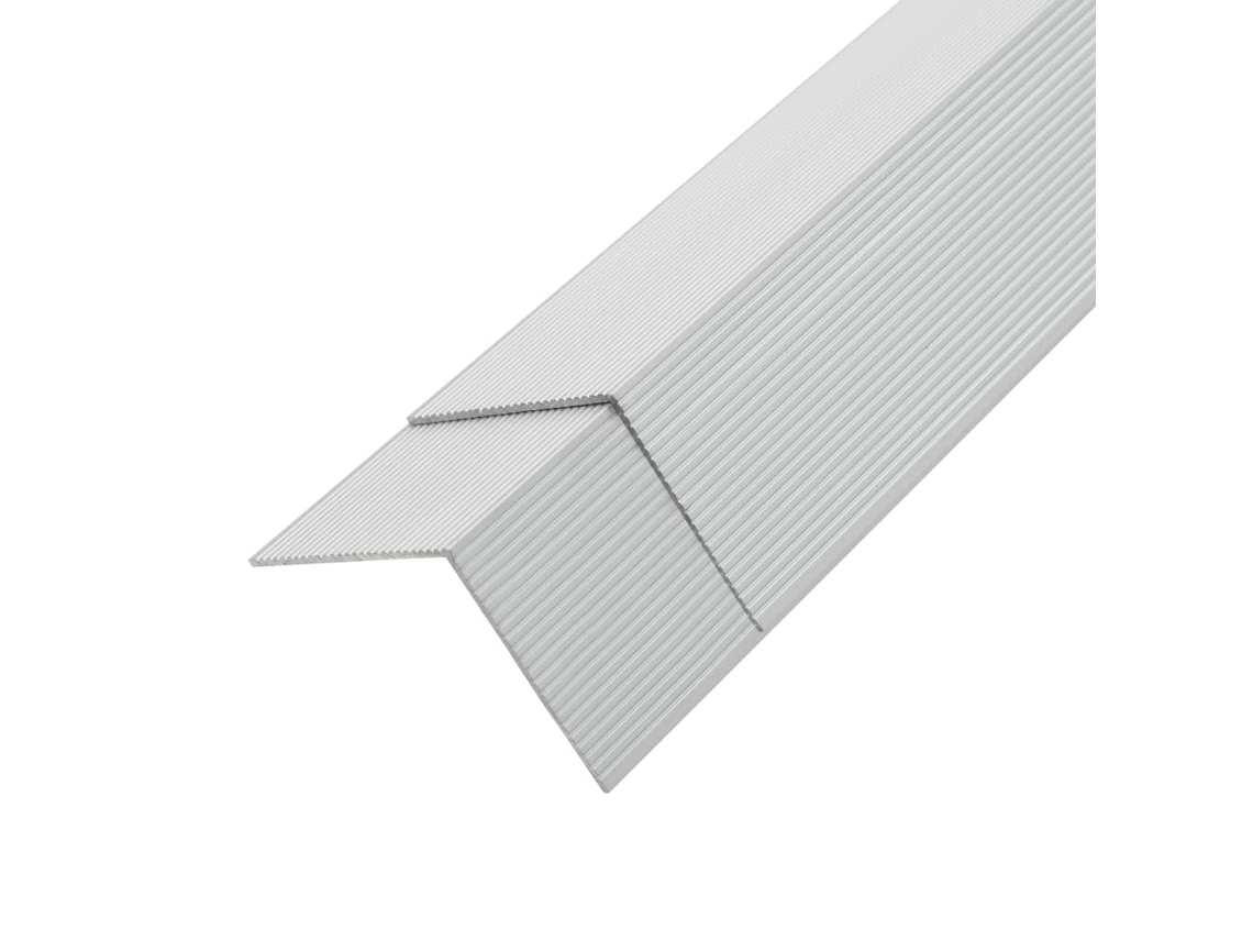 Juego de 5 perfiles de aluminio para suelo de esquina plateados MAISON EXCLUSIVE (170 cm)