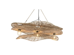 Lampara Techo Fibras Naturales 112x50x29cm