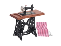 Dan26-máquina De Coser Simulada Miniatura Para Casa De Muñecas, Mueble Pequeño Accesorio De Juguete