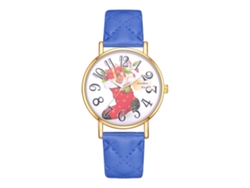 Reloj De Pulsera De Cuarzo Para Mujer Con Correa De Piel Sintética (azul)