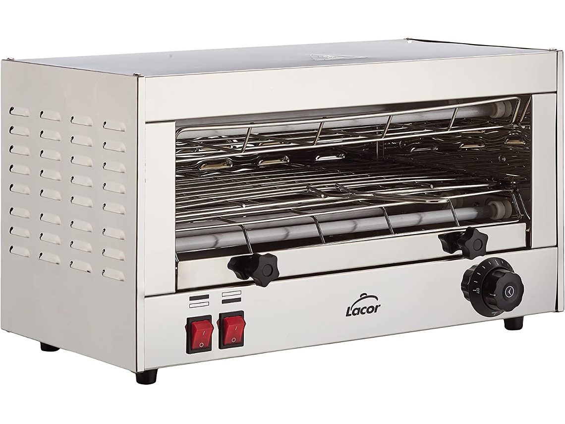 Tostador Eléctrico Horizontal Parrilla Simple, Gris, 2400 W LACOR