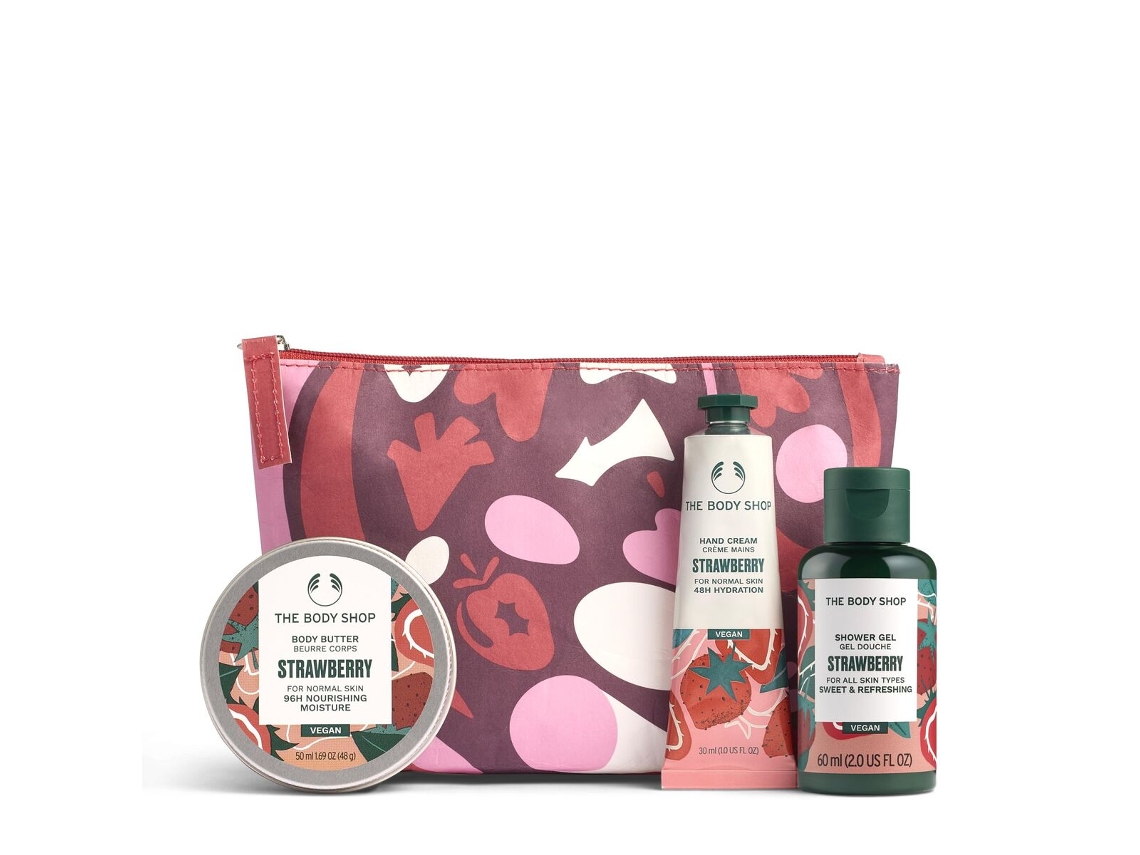 Set de cosméticos femeninos de fresa de The Body Shop (Gel de ducha unisex 60 ml)