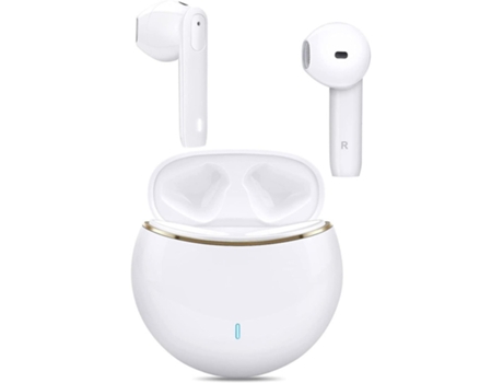 Auriculares Chronos Som Estéreo Hd Intra Chamada BISBISOUS Bluetooth Blanco