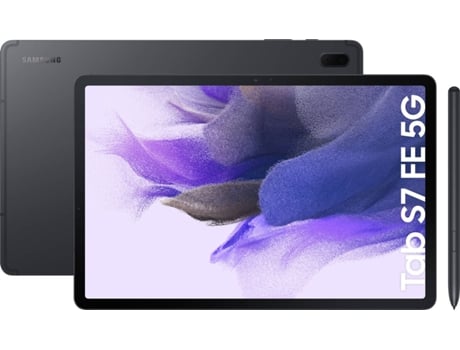 Tablet SAMSUNG Galaxy Tab S7 FE 5G (12.4'' - 128 GB - 6 GB RAM - Wi-Fi+5G - Negro)