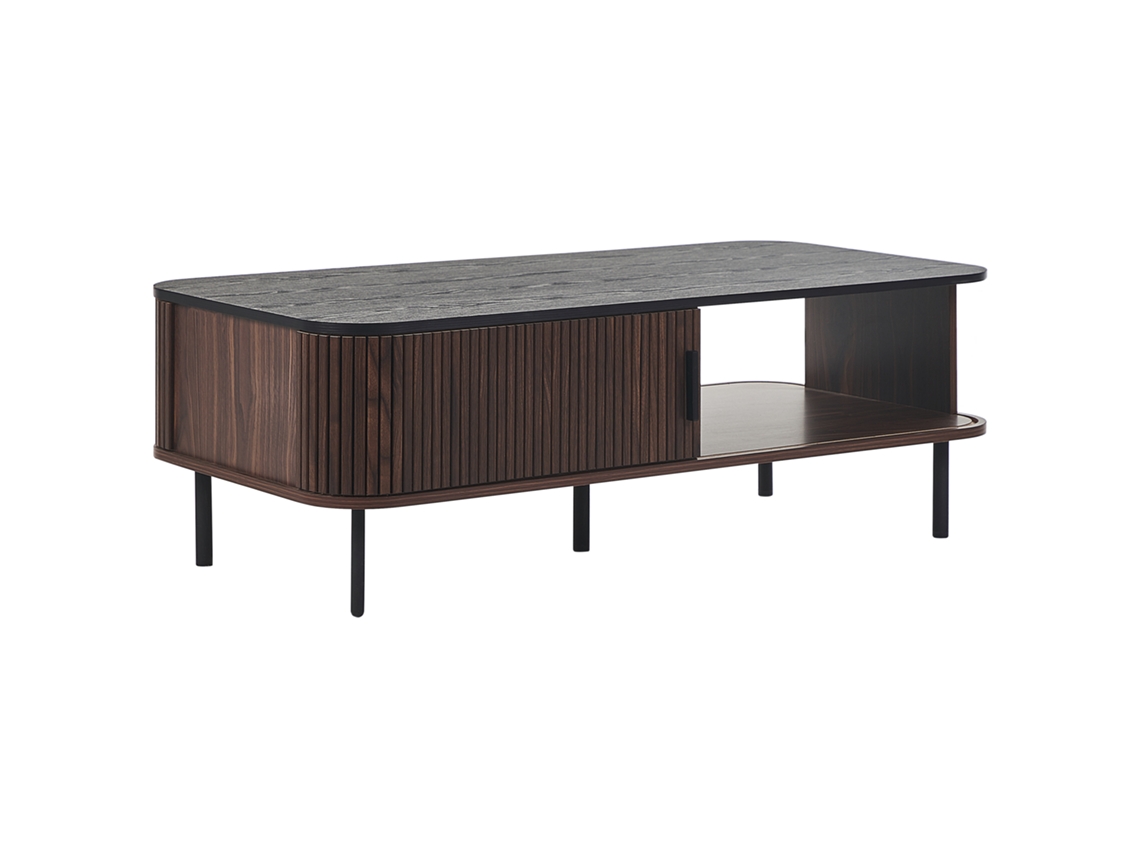 Mesa auxiliar de estilo moderno BELIANI Jose de MDF Madera oscura 120x41