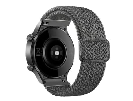 Correa de nailon 20mm para Samsung Galaxy Watch3 41mm/Garmin Forerunner 645/Huawei Watch GT 2 42mm - canoso