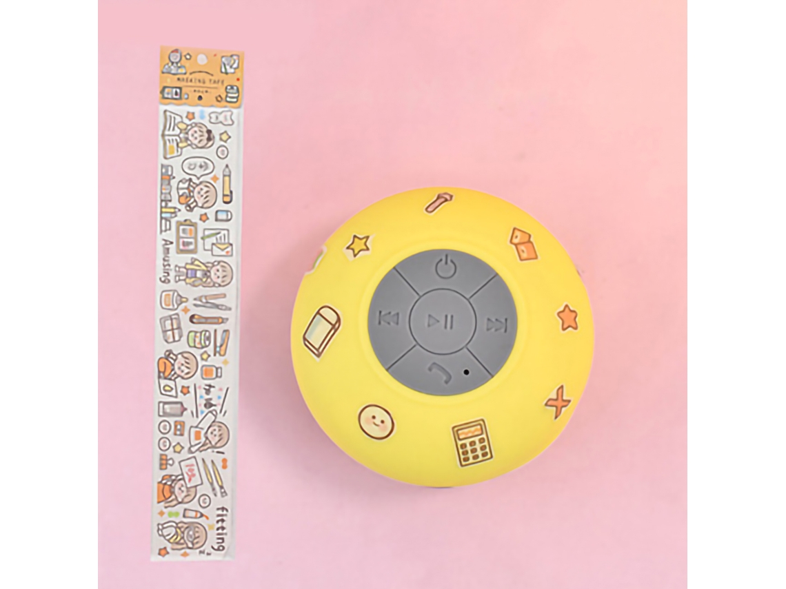 Altavoz De Ducha Bluetooth Resistente Al Agua, Resistente A Caídas, Portátil, Mini Inalámbrico Con Ventosa Color Amarillo
