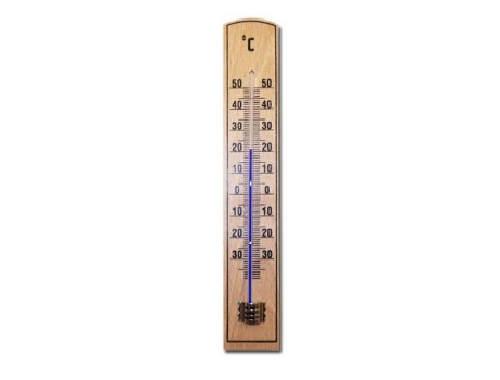 Pluvia termometro 101015 205x35 mm madera 30700