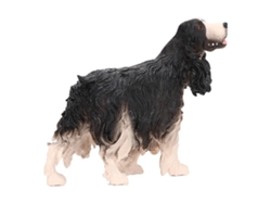 Figura De Cocker Spaniel De Plástico, Juguete Educativo, Decoración De Interiores Pl127-1314 Negro