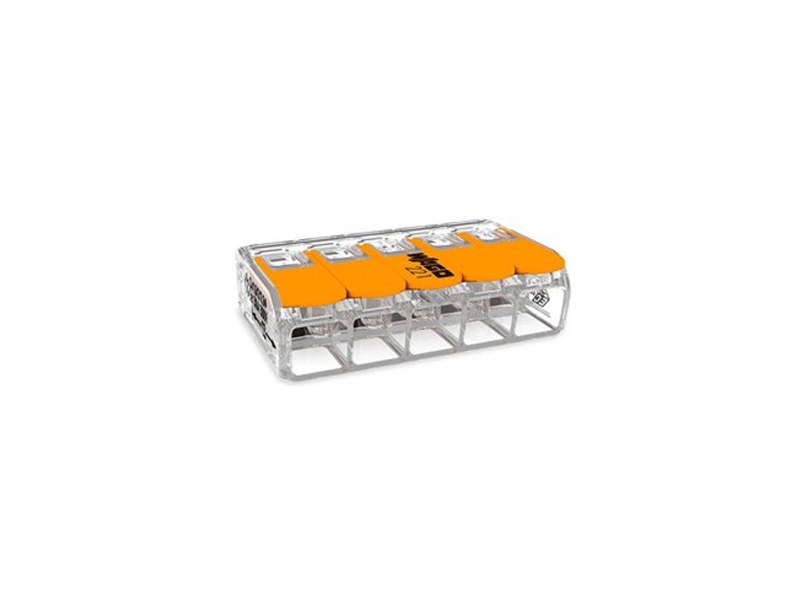 Conector Rápido De 5 Vías Con Palanca De Máximo Ø6mm² Para Conductores De Cobre Wago (450v 41a)
