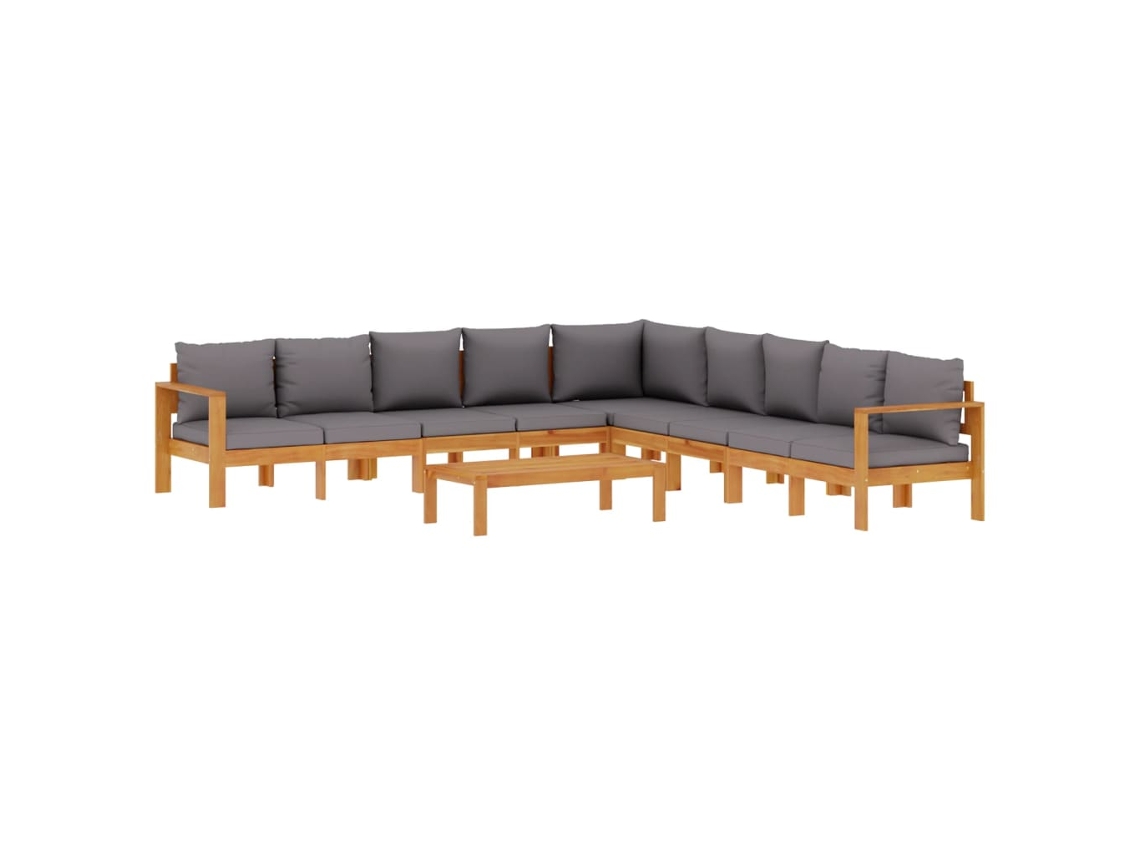 Maison Exclusive - Set De Sofás De Jardín Con Cojines 6 Pzas Madera Maciza Acacia