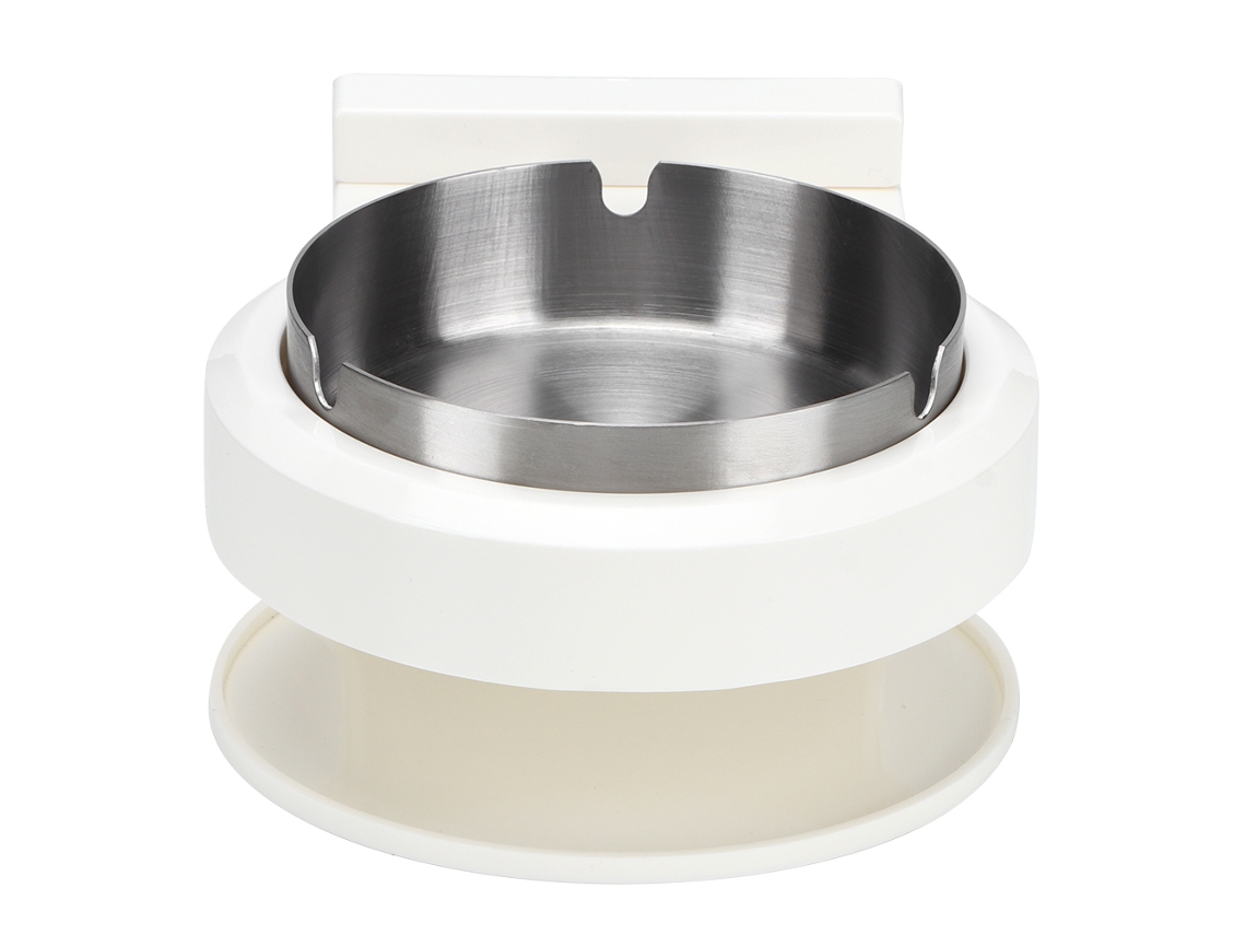 Cenicero Redondo De Pared Para Cigarrillos, Moderno Para El Baño Y El Hogar, De Acero Inoxidable, Fácil De Limpiar.