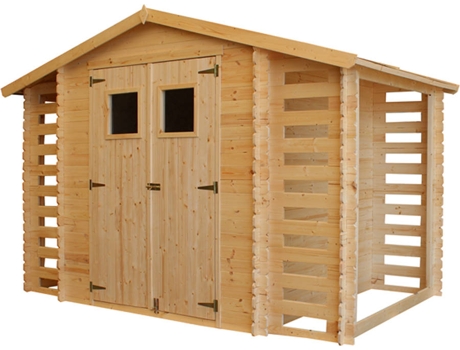 Caseta de Jardín de Madera TIMBELA M391 + M391G con Piso (5,47 M² - 218 x 328 x 206 cm)
