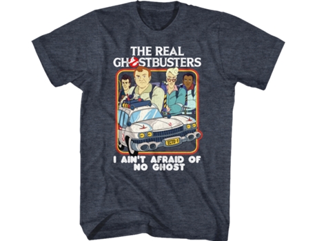 Camisetas Unisex DEEPSTONE I Ain't Afraid Of No Ghost Real Ghostbusters Brezo azul marino (XL)