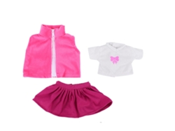 Conjunto De 3 Piezas De Ropa Para Muñeca: Blusa, Falda Y Chaqueta Para Muñeca De 18 Pulgadas (n1339)