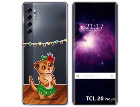 Carcasa TCL 20 Pro 5G TUMUNDOSMARTPHONE Dibujos Transparente Multicolor