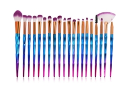 Juego de 20 brochas sintéticas profesionales para base de maquillaje, color malva USHION