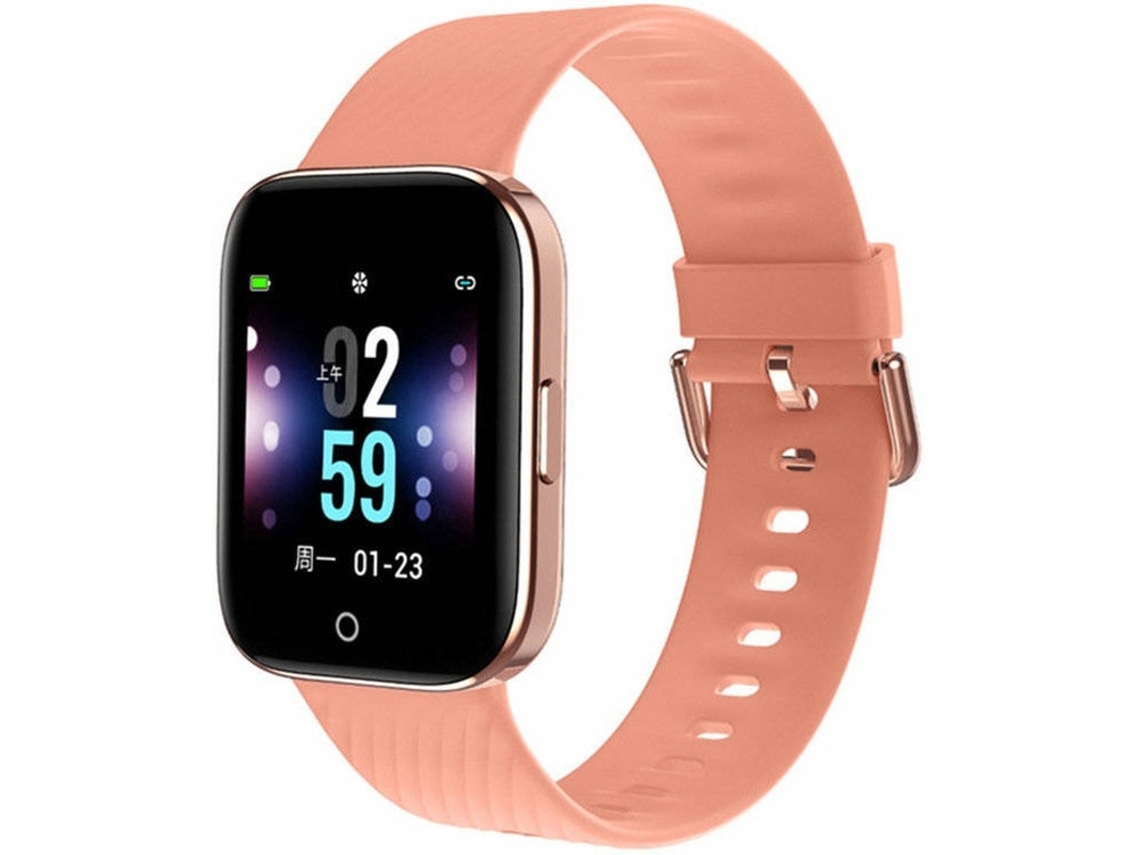 Reloj inteligente Yizhood X2 con monitor de actividad física, frecuencia cardíaca, presión arterial, oxígeno en sangre y sueño (rosa)